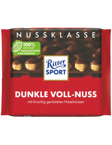 Ritter Sport Nussklasse Dunkle Voll-Nuss 10 x 100g