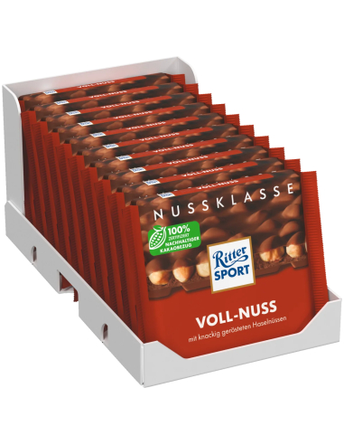 Ritter Sport Nussklasse Voll-Nuss 10 x 100g