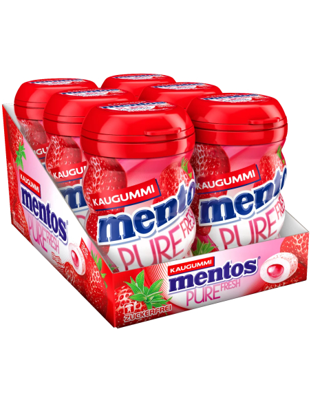 Mentos Gum Pure Fresh Erdbeere 6 x 70g