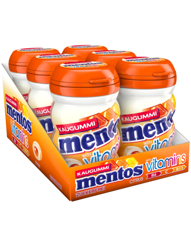 Mentos Gum Vitamins Citrus 6 x 64g