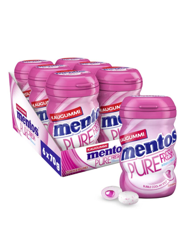Mentos Gum Pure Fresh Bubble Gum 6 x 70g