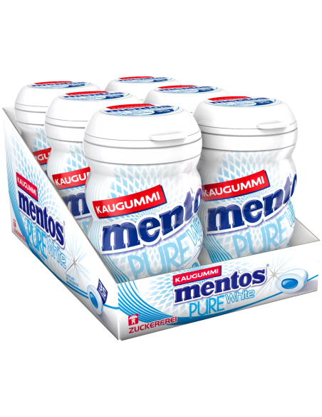 Mentos Gum Pure White 6 x 70g