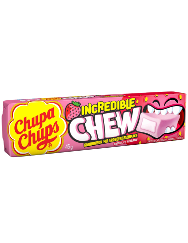 Chupa Chups Incredible Chew Erdbeere 20 x 45g