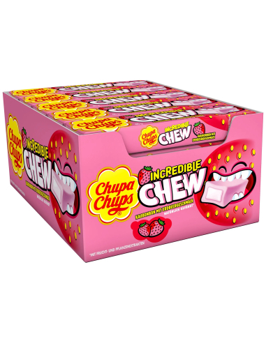 Chupa Chups Incredible Chew Erdbeere 20 x 45g