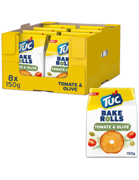 Tuc Bake Rolls Tomate & Olive 8 x 150g