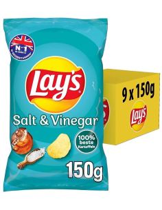 Lays Salt & Vinegar 9 x 150g 2