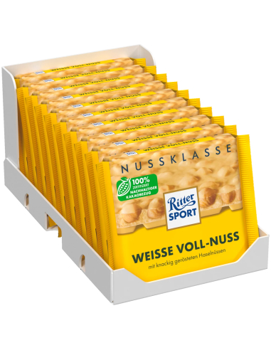 Ritter Sport Nussklasse Weisse Voll-Nuss 10 x 100g