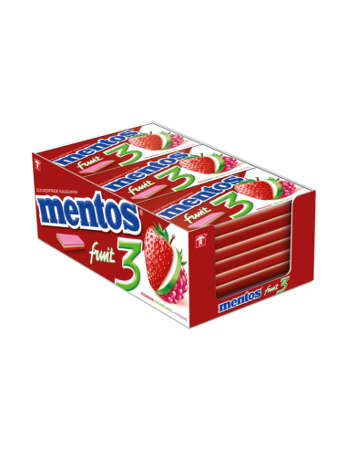 Mentos 3 Fruit Fresh Erdbeere Grüner Apfel...
