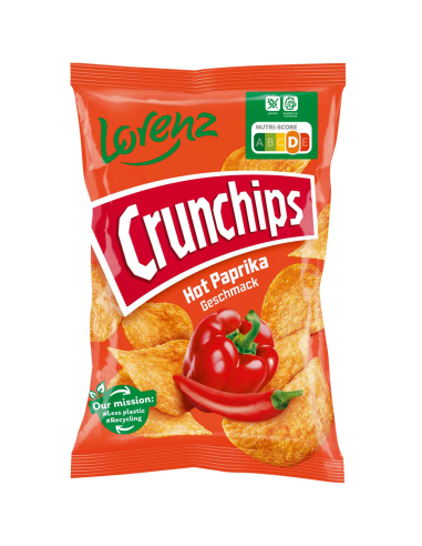 Lorenz Crunchips Hot Paprika 10 x 150g