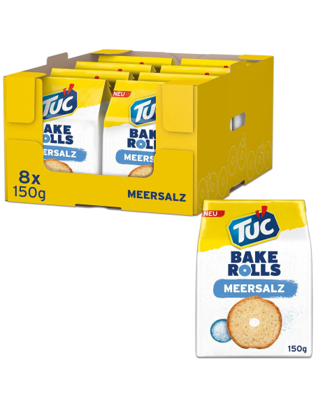 Tuc Bake Rolls Meersalz 8 x 150g