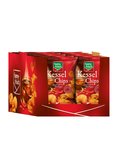 Funny-Frisch Kessel Chips Sweet Chili & Red Pepper 10 x 120g