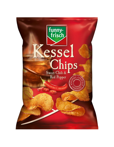 Funny-Frisch Kessel Chips Sweet Chili & Red Pepper 10 x 120g