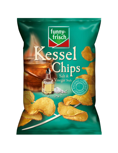 Funny-Frisch Kessel Chips Salt & Vinegar Style 10 x 120g