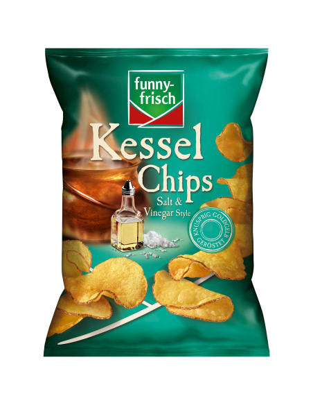 Funny-Frisch Kessel Chips Salt & Vinegar Style 10 x 120g