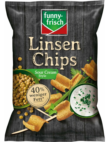 Funny-Frisch Linsenchips Sour Cream 12 x 90g