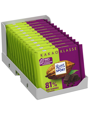 Ritter Sport Kakao Klasse 81% Die Starke Ghana...