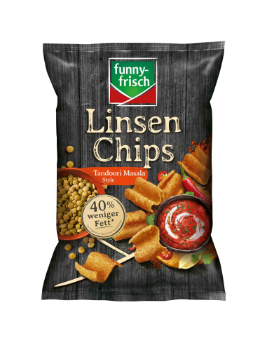 Funny-Frisch Linsenchips Tandoori Masala 12 x 90g