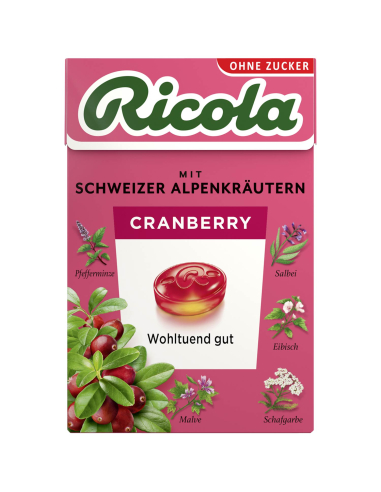 Ricola Cranberry 10 x 50g