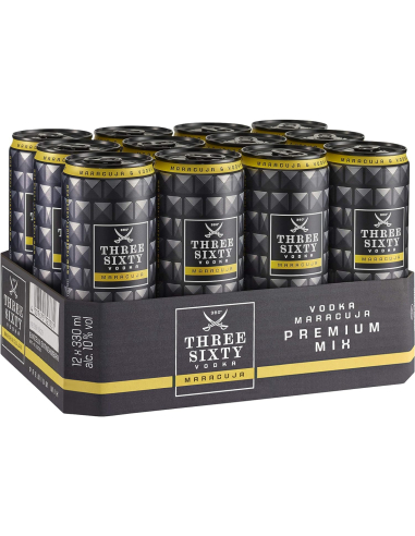 Three Sixty Vodka Maracuja 10% 12 x 330ml DPG