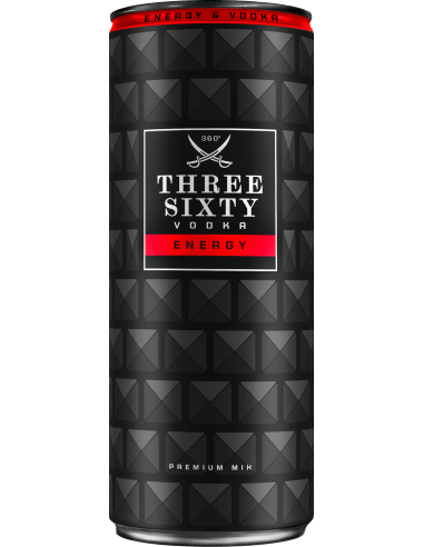 Three Sixty Vodka Energy 10% 12 x 330ml DPG