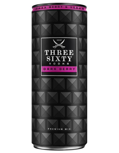 Three Sixty Vodka Dark Berry 10% 12 x 330ml DPG