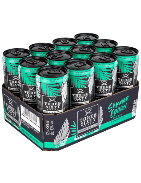 Three Sixty Vodka Ice Tea Watermelon 10% 12 x 330ml DPG