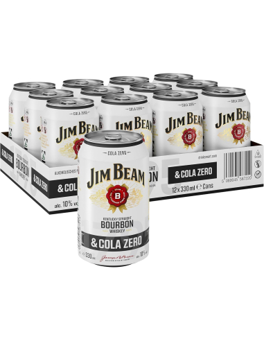 Jim Beam Cola Zero 10% 12 x 330ml DPG