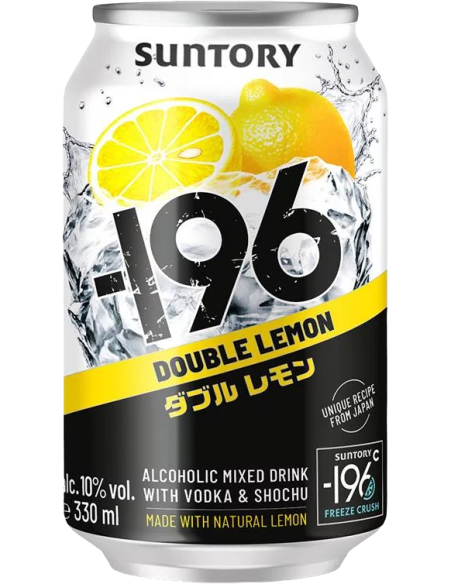 Suntory -196 Vodka Double Lemon 12 x 330ml DPG