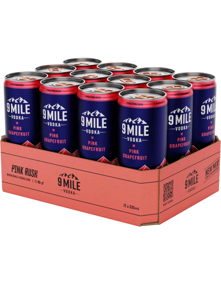 9 Mile Vodka Pink Grapefruit 10% 12 x 330ml DPG