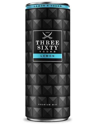 Three Sixty Vodka Lemon 10% 12 x 330ml DPG