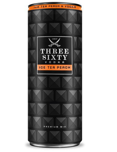 Three Sixty Vodka Ice Tea Peach 10% 12 x 330ml DPG