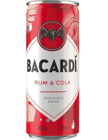 Bacardi Rum Cola 10% 12 x 250ml DPG