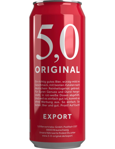 5,0 Original Export 24 x 500ml DPG