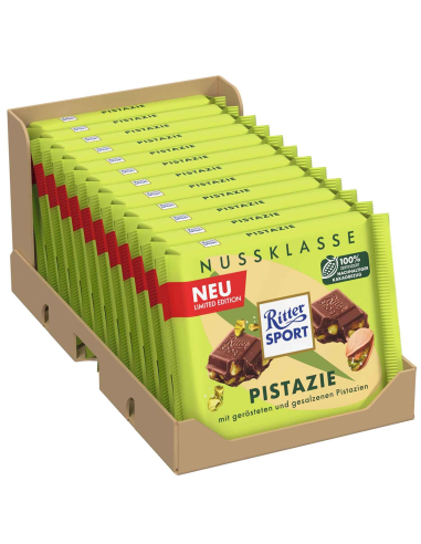 Ritter Sport Nussklasse Pistazie 12 x 100g