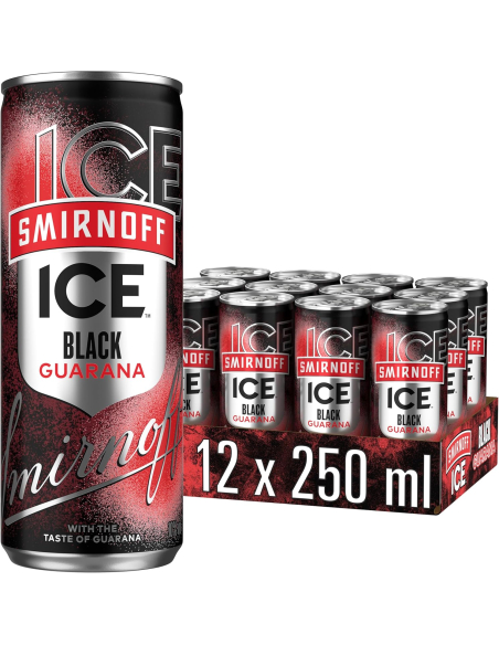 Smirnoff Ice Black Guarana 10% 12 x 250ml DPG