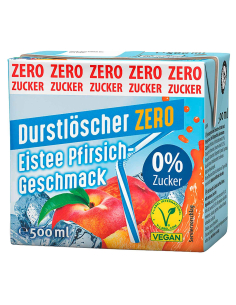 Durstlöscher Eistee Pfirsich Zero 12 x 500ml