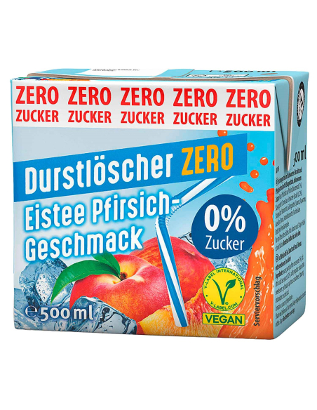Durstlöscher Eistee Pfirsich Zero 12 x 500ml
