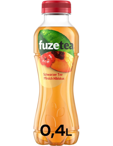 Fuze Tea Schwarzer Tee Pfirsich Hibiskus 12 x 400ml DPG