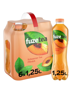 Fuze Tea Schwarzer Tee Pfirsich 6 x 1,25l DPG 2