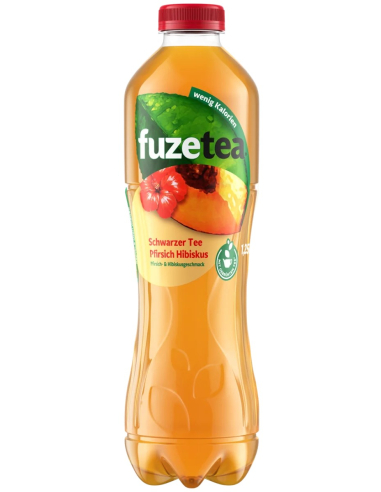 Fuze Tea Schwarzer Tee Pfirsich Hibiskus 6 x 1,25l DPG