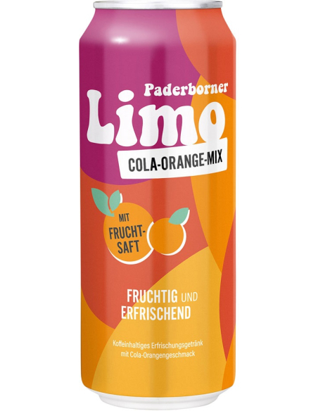 Paderborner Limo Cola Orange 24 x 500ml DPG