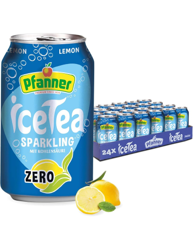 Pfanner Ice Tea Sparkling Lemon Zero 24 x 330ml...