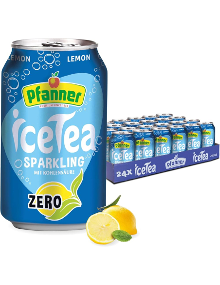Pfanner Ice Tea Sparkling Lemon Zero 24 x 330ml DPG
