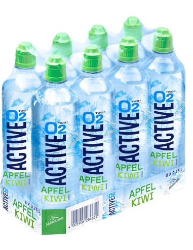 Adelholzener Active O2 Apfel Kiwi 8 x 750ml DPG