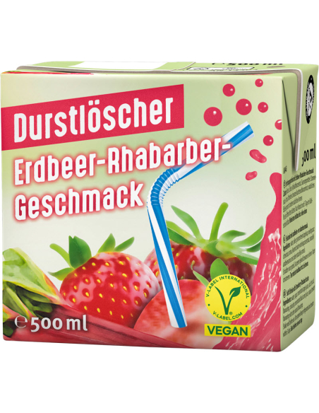 Durstlöscher Erdbeer Rhabarber 12 x 500ml