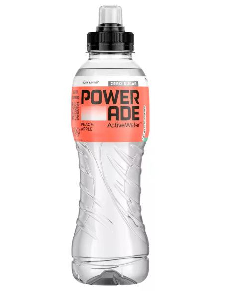 Powerade Activewater Peach Apple Zero 12 x 500ml DPG
