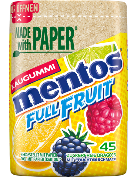 Mentos Gum Full Fruit 6 x 90g