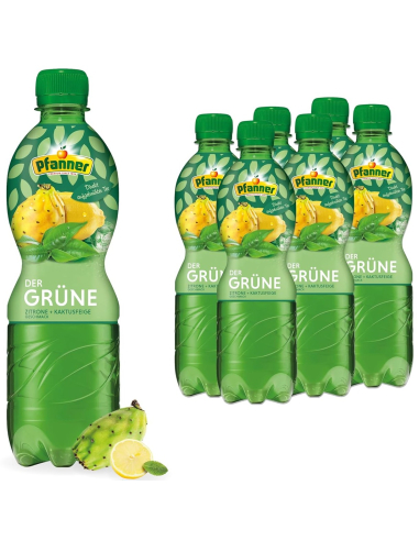 Pfanner Der Grüne Zitrone Kaktusfeige 6 x 500ml...
