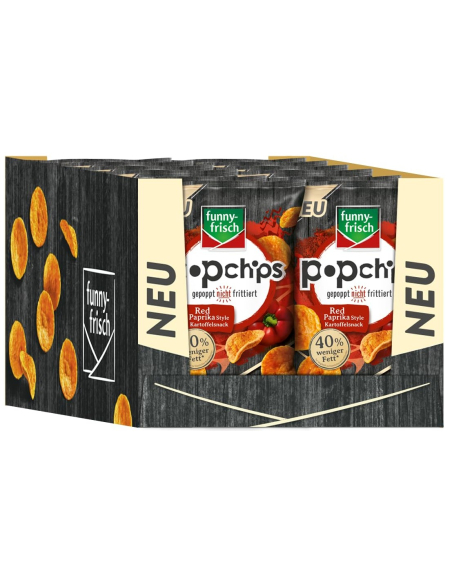 Funny-Frisch Popchips Red Paprika Style 12 x 80g