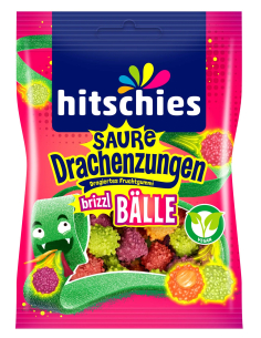Hitschies Saure Drachenzungen Brizzl Bälle 12 x 100g
